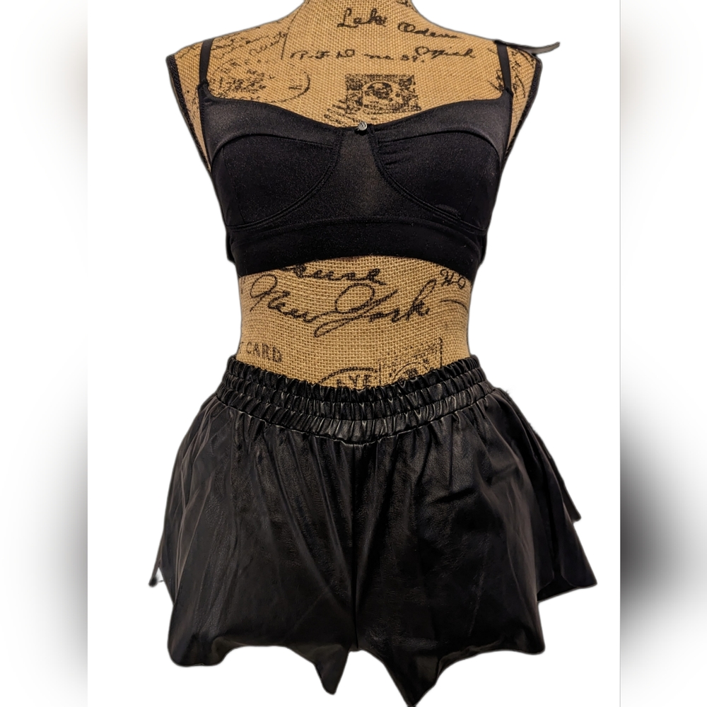 Faux Leather Shorts